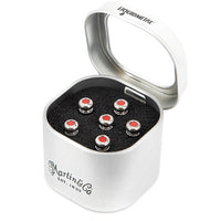 Martin Liquidmetal Bridge Pin Set, Red Dot Chrome
