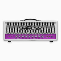 Soldano SLO-100 Custom Head White Tolex Metal Grill Purple Panel Signed