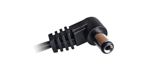 CIOKS 1030 Type 1 - 5,5/2,1mm DC plug, centre negative, L-shape, 30cm (black)