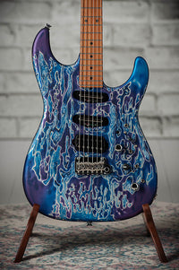 James Tyler Studio Elite Rear Route Tuckerberry Schmear Hot Stacks, Shark Roasted Neck COMA Logo # 24588
