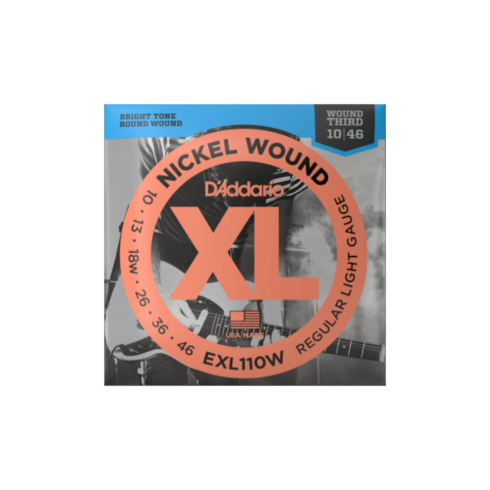 D'ADDARIO REGULAR LIGHT SET WOUND 3RD 10-46