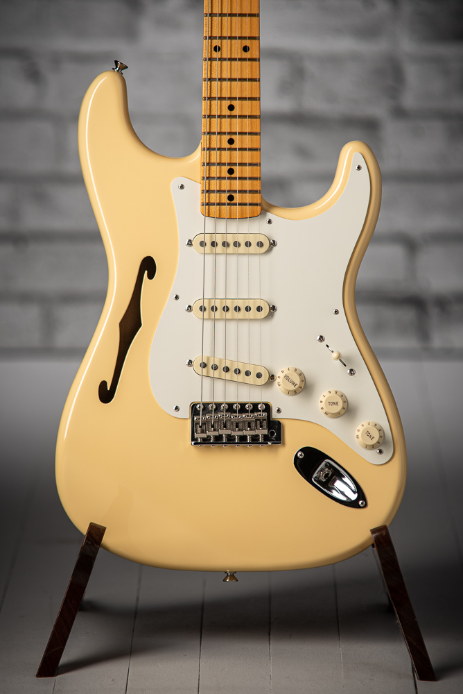 Fender Eric Johnson Thinline Stratocaster, Vintage Yellow - Used - Lauzon  Music