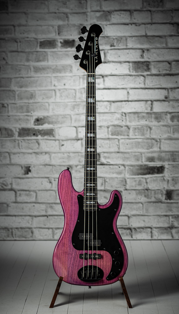 Lakland 4-String Bass in Trans Purple w/ EMG GZR P/J Pickups SN 